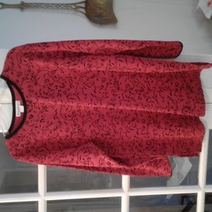 Dress Dressbarn Red and Black Tunic